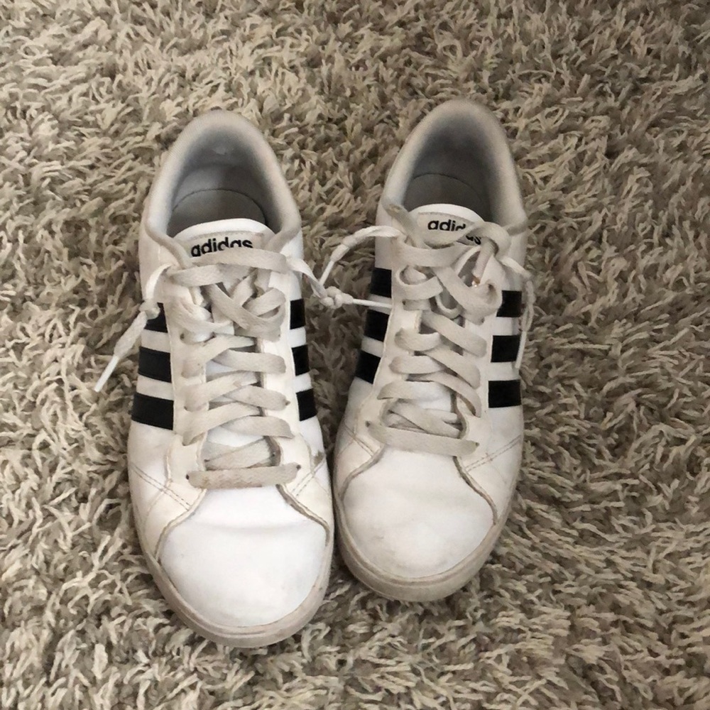 adidas cloud foam sneakers black stripe